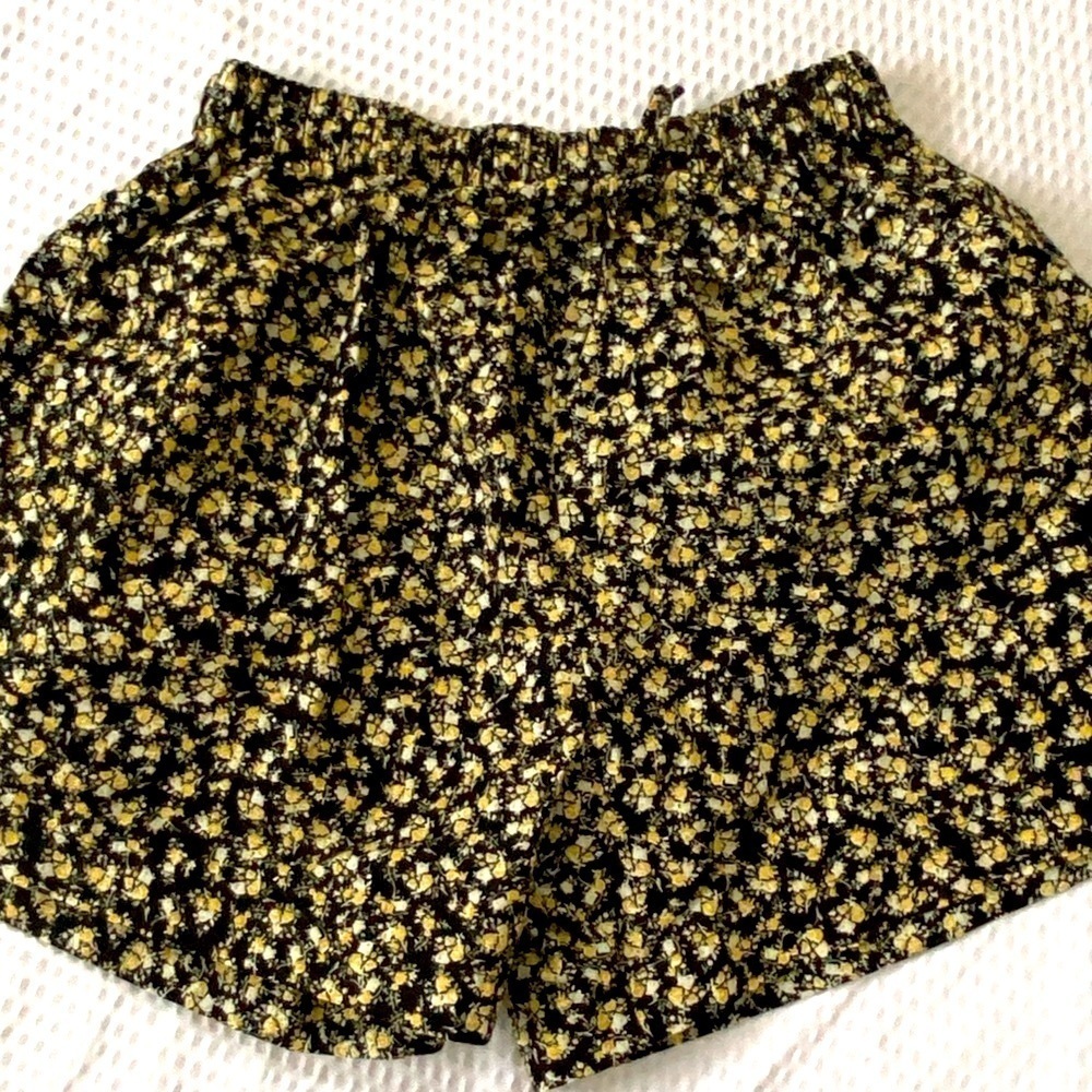 Faithfull the Brand Sereno Shorts Black Yellow Floral X-Small